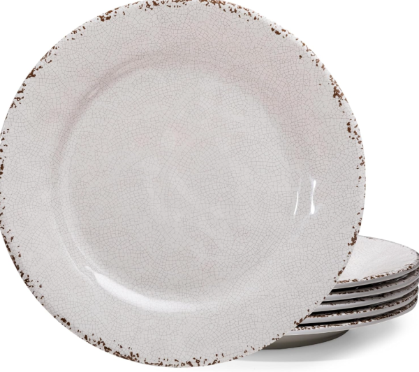 Vintage Cracked Antique Country Style Ceramic Dinnerware Set